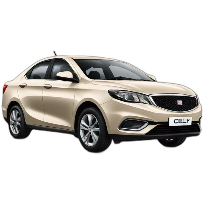 Car Geely CK beige color from the side emoji