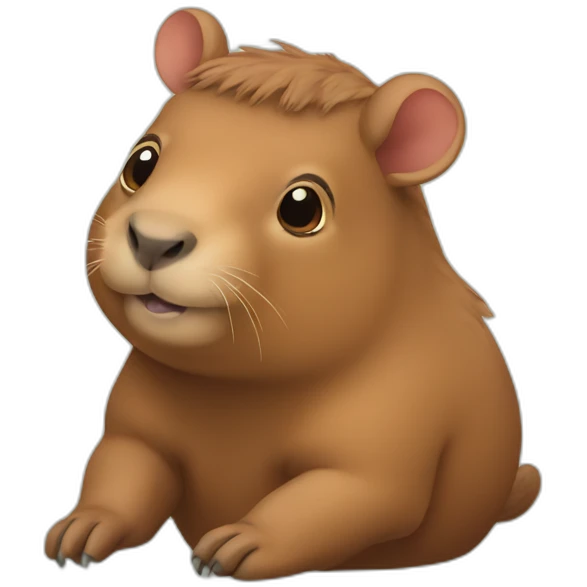 Cute capibara emoji