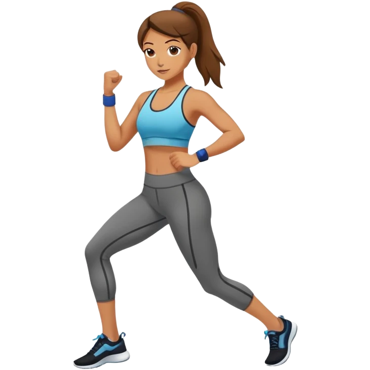 athletic woman exercising emoji