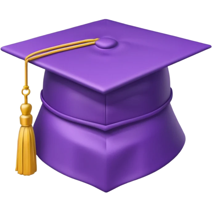 purple graduation hat 3d emoji emoji