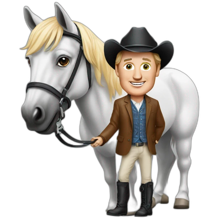 Wayne gretzky with a horse emoji