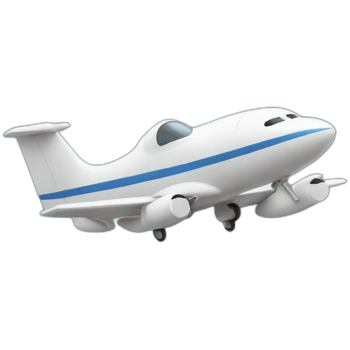 Flying aeroplane in animation  emoji