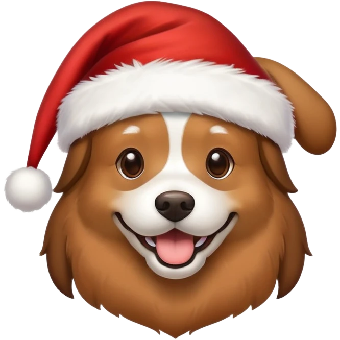 Dog with a Santa hat  emoji