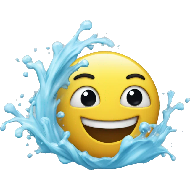 splashes of water with foam emoji