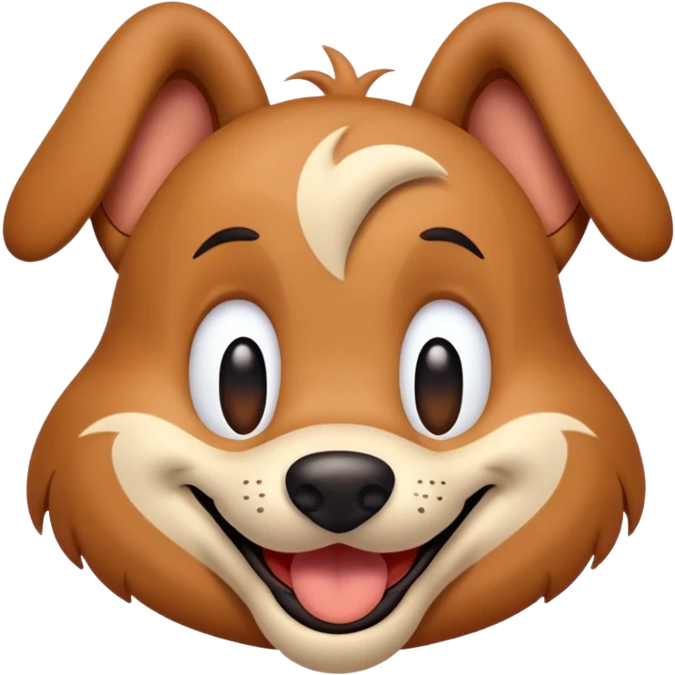 goofy dog from Disney, winking emoji