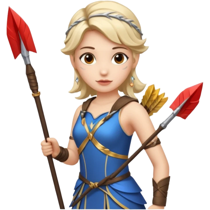 wo with eros clothes and arrows emoji