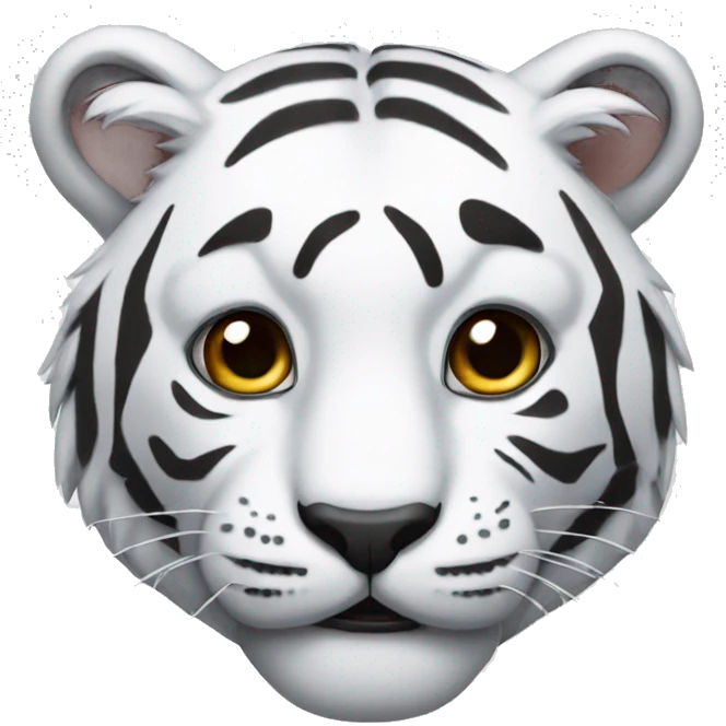 white tiger face emoji
