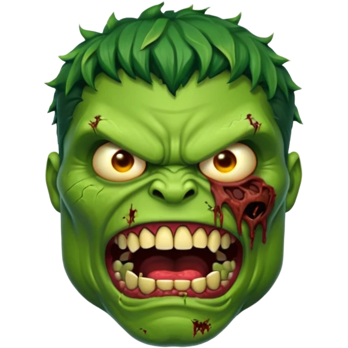 Zombie hulk face  emoji