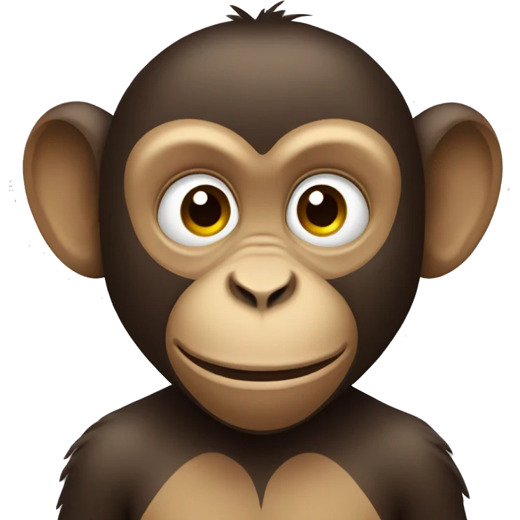 a monkey with apple head emoji