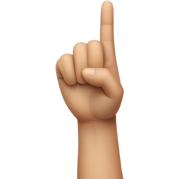 hand with pointer finger down emoji