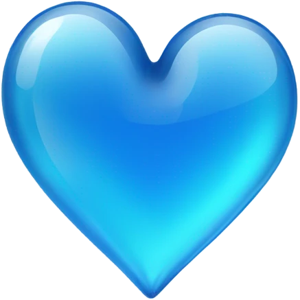 Blue heart glass emoji