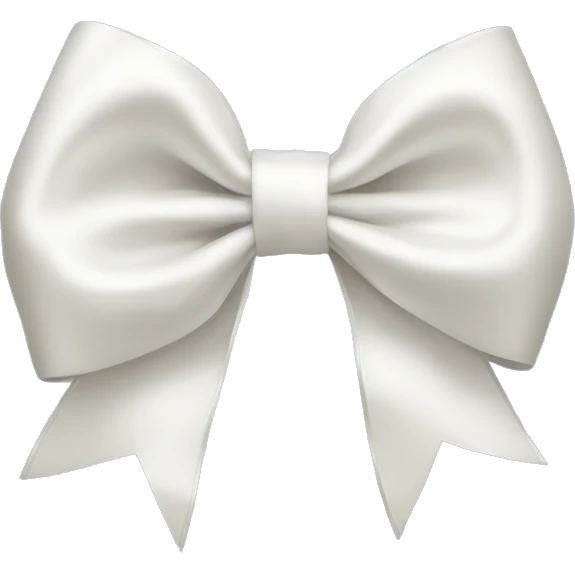 white satin bow emoji
