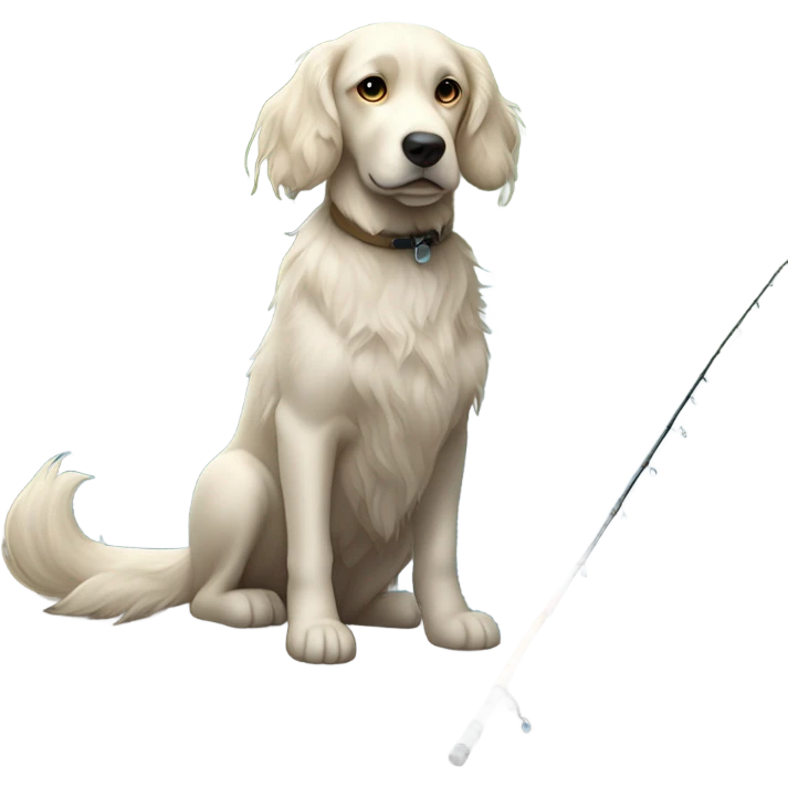Dog fishing emoji