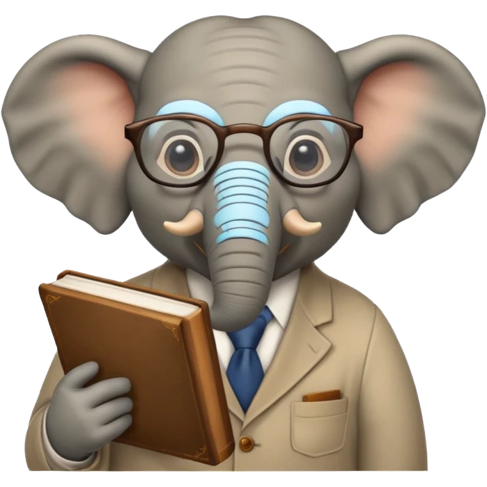 Un éléphant enseignant emoji