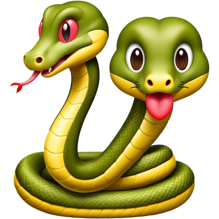 Snake with heart tongue emoji