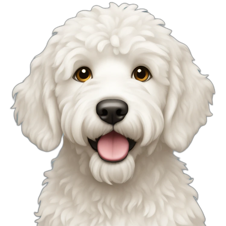 White Labradoodle emoji