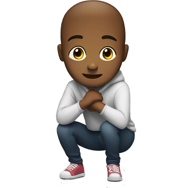 someone squatting emoji