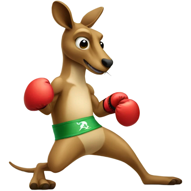 Boxing kangaroo emoji