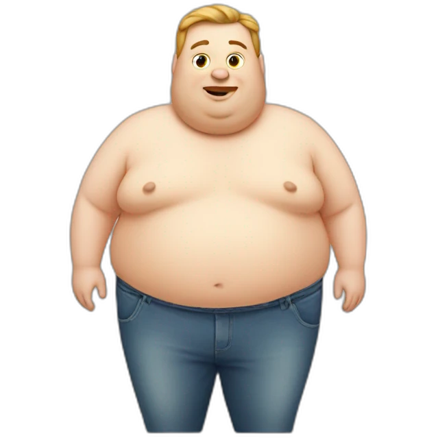 Obese white male emoji