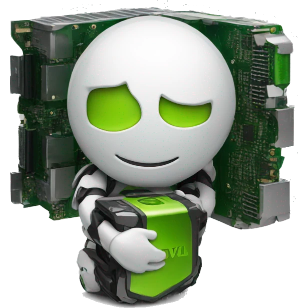emoji hugging an NVIDIA gpu emoji