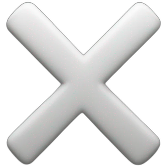 white x icon emoji