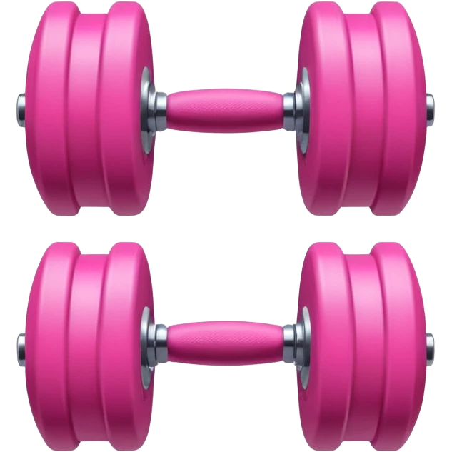 one pink dumbbell, single fitness weight emoji