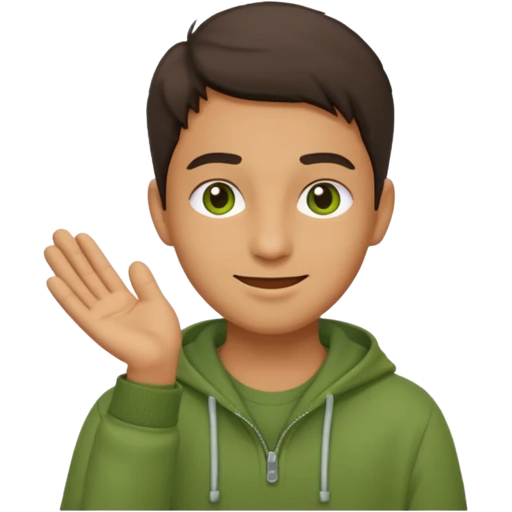 happy face this emoji🤷‍♂️ in green clothes emoji