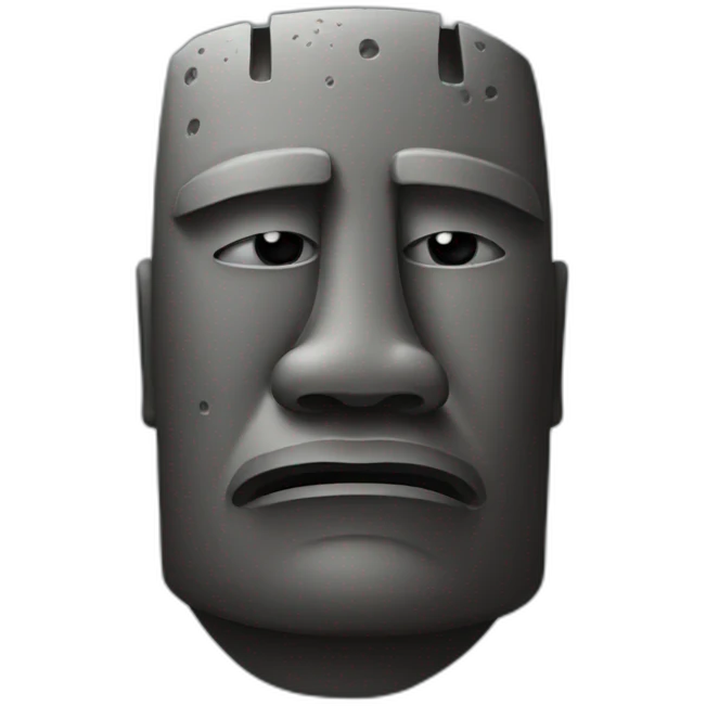 Moai sad emoji