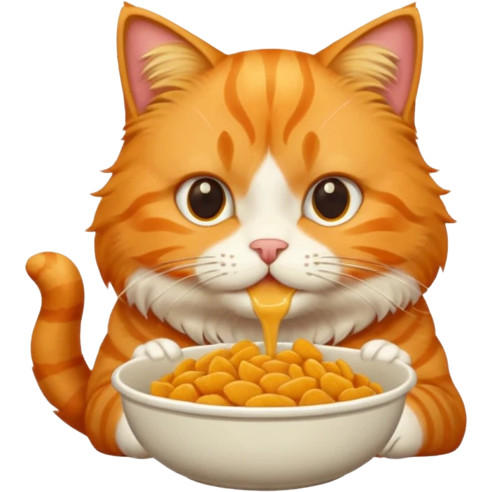 Make wiwiwi cat eat food cat emoji