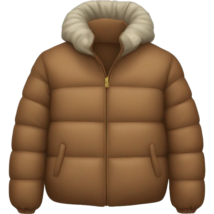brownpuffer jacket emoji