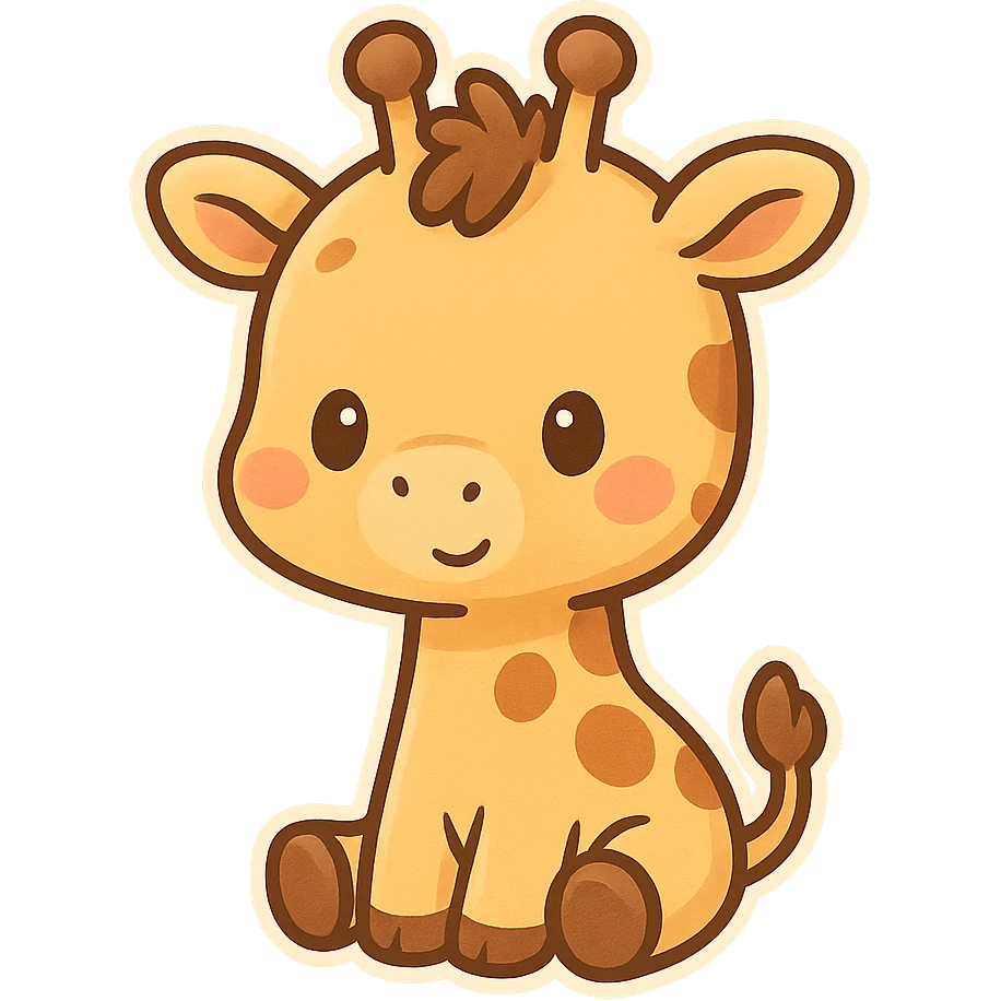 一只可爱的长颈鹿 emoji