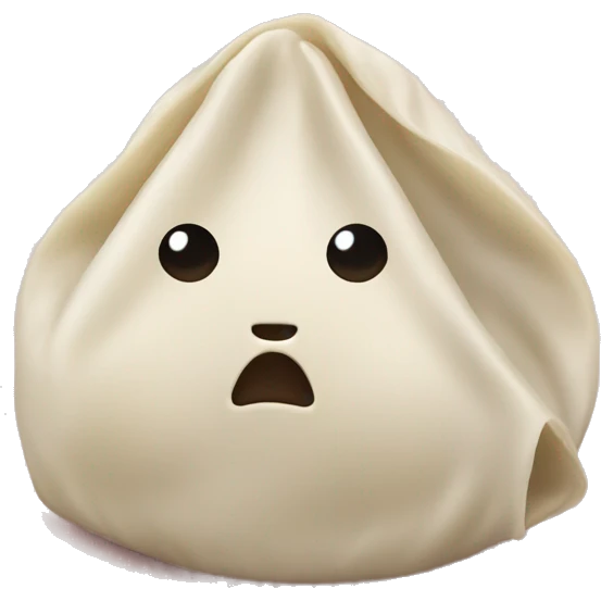 dumpling no face emoji