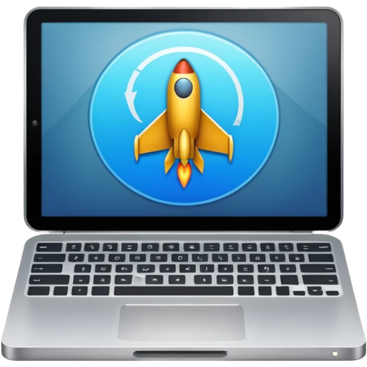 a laptop with Lounchpad emoji