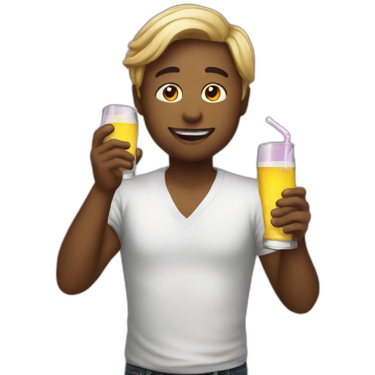 drinking at party emoji