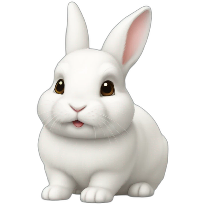 White Netherland dwarf bunny emoji