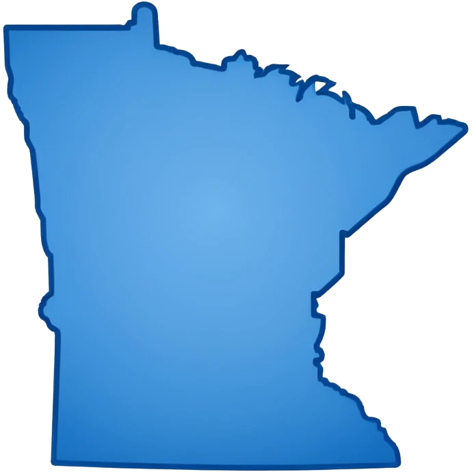 state of minnesota, plain white outline. emoji