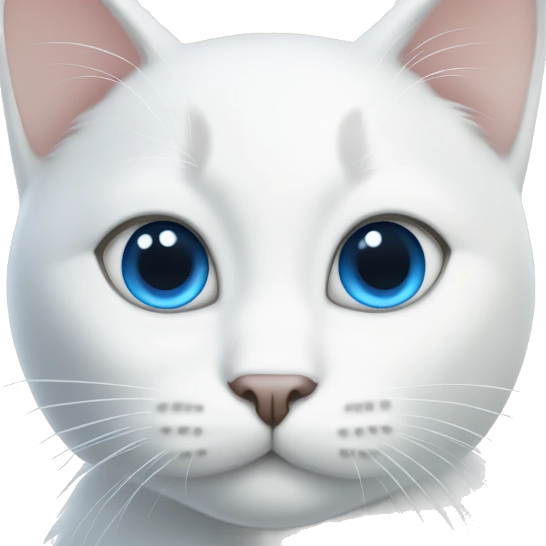 White cat with blue eyes emoji