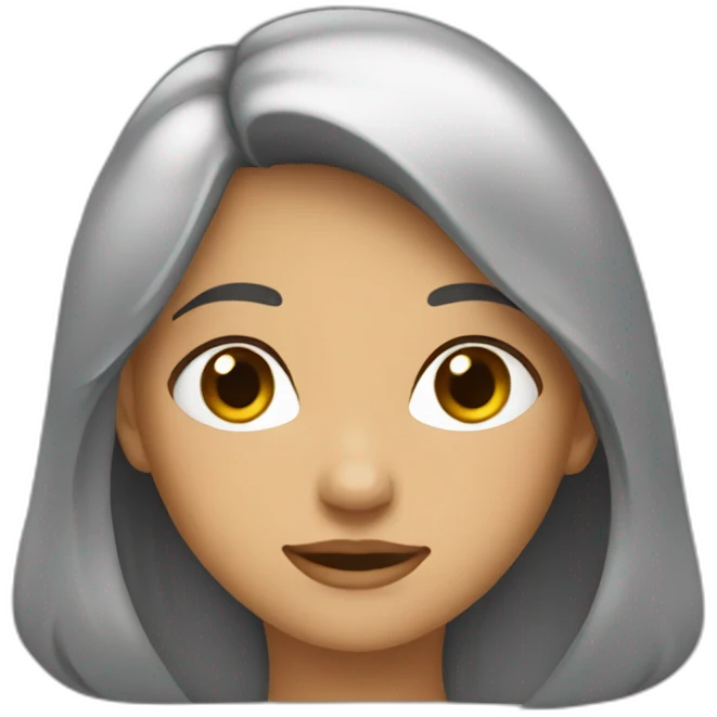 Un fille brune qui louche emoji