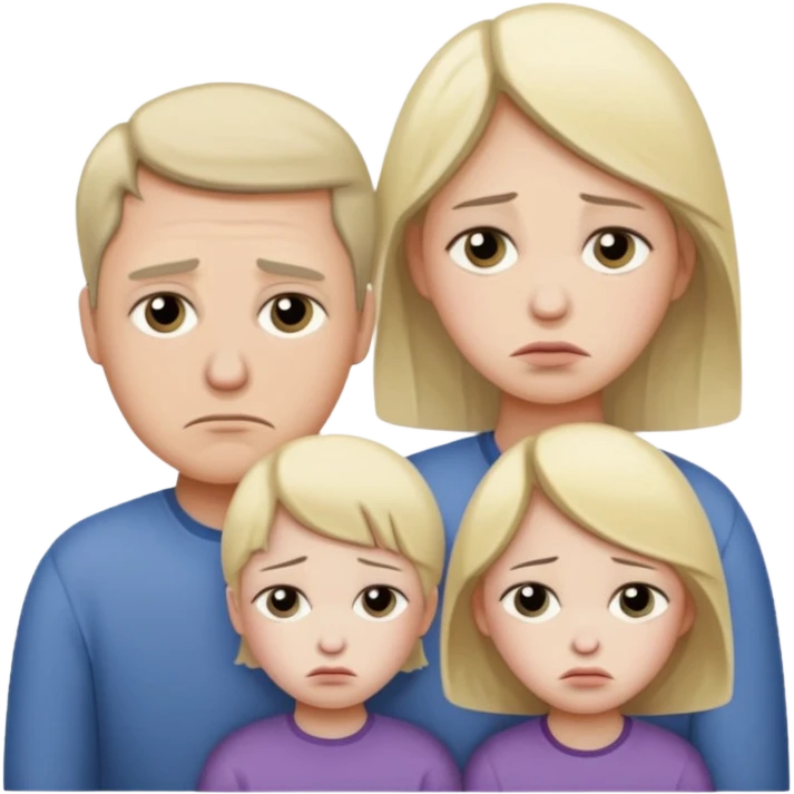familia triste emoji