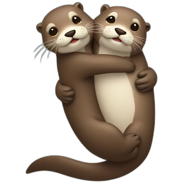 Otter hug emoji