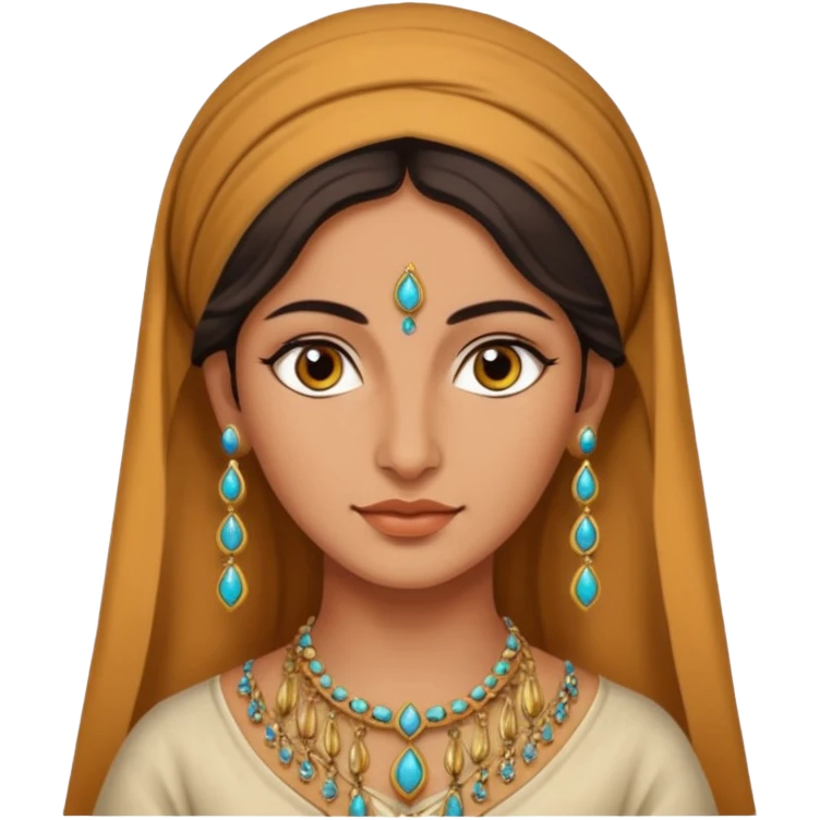 ancient persian woman with earrring emoji