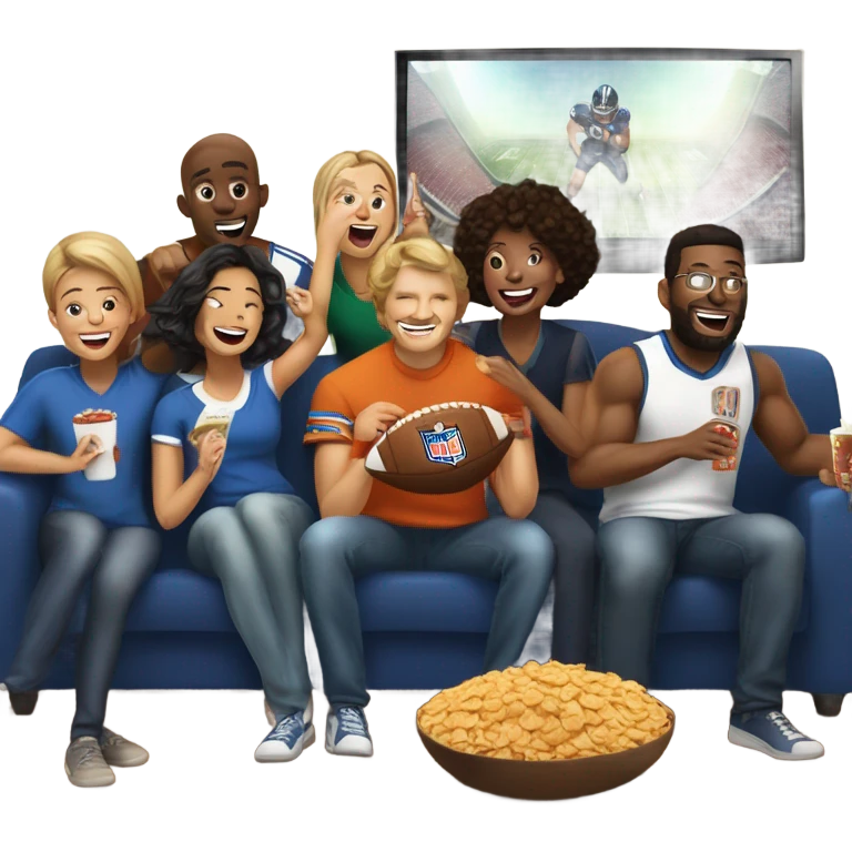 Super Bowl watch party  emoji