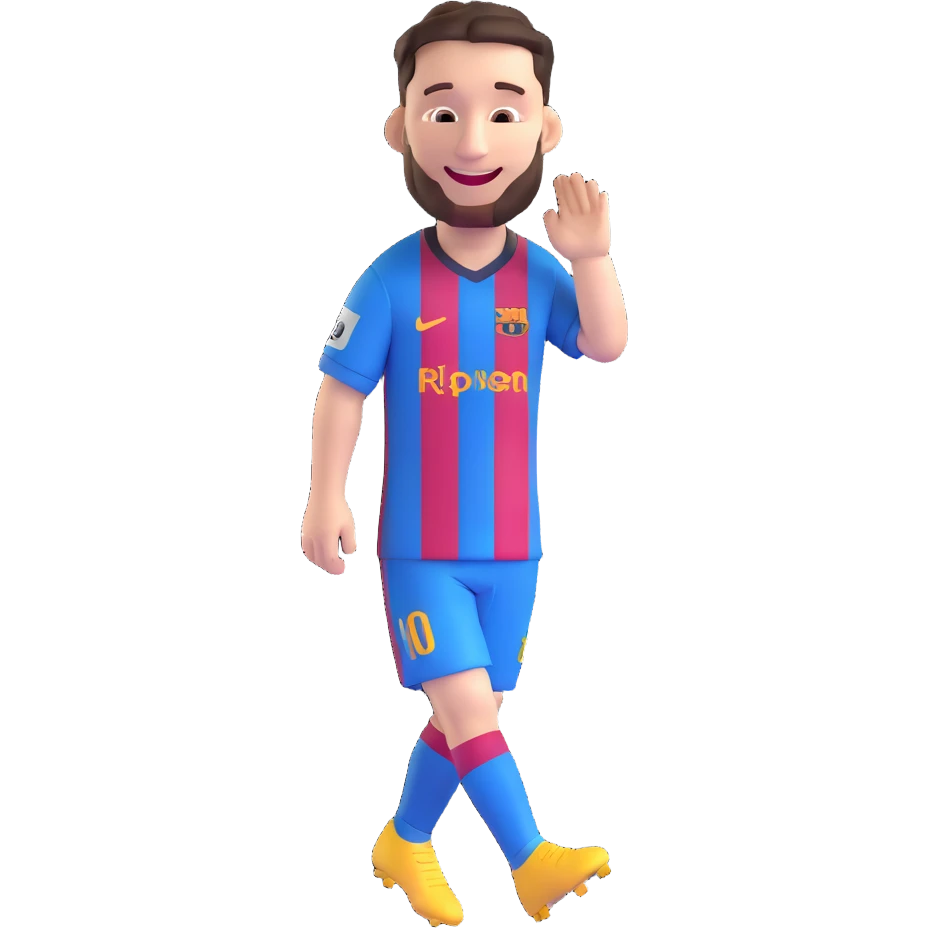 smiling Lionel Messi emoji