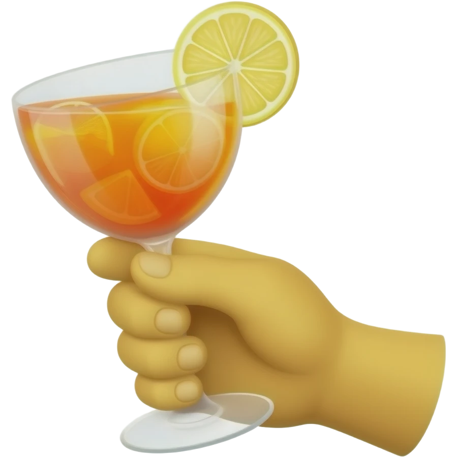 aperol spritz - yellow hand emoji
