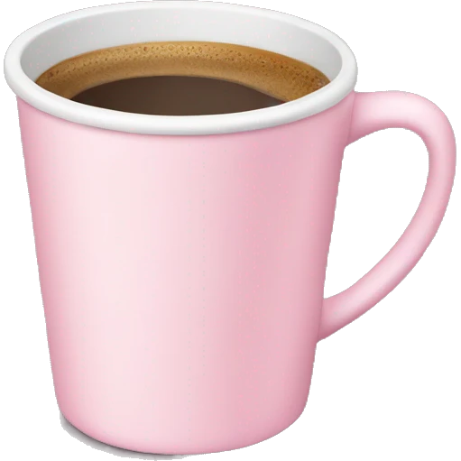 Pastel pink coffee cup emoji