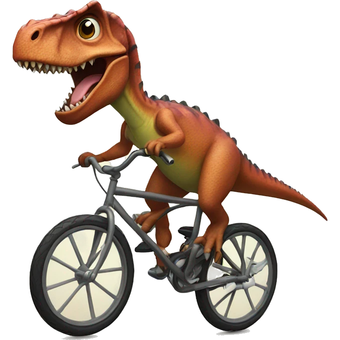 Dino riding a bike emoji