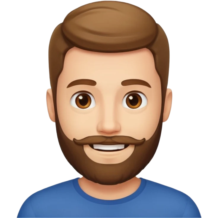 handsome man beard no moustache emoji