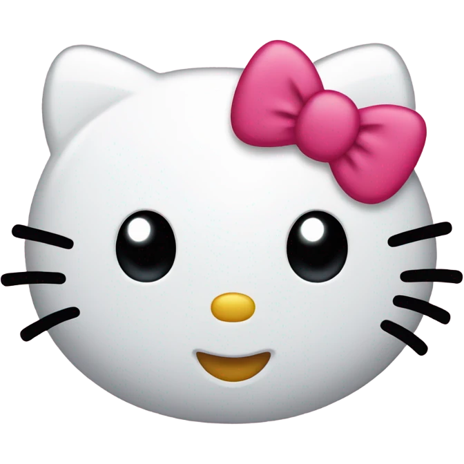 hello kitty with a tear and smile emoji