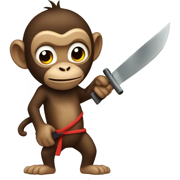 A monkey with a machete emoji