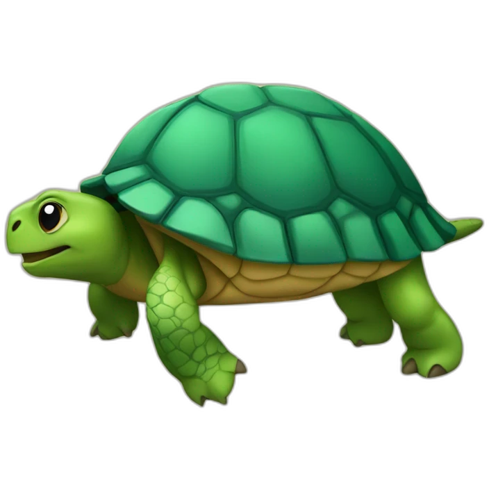 Tortue sur cheval emoji